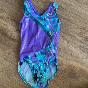Purple and Teal Gk Gymnastics Leotard child small